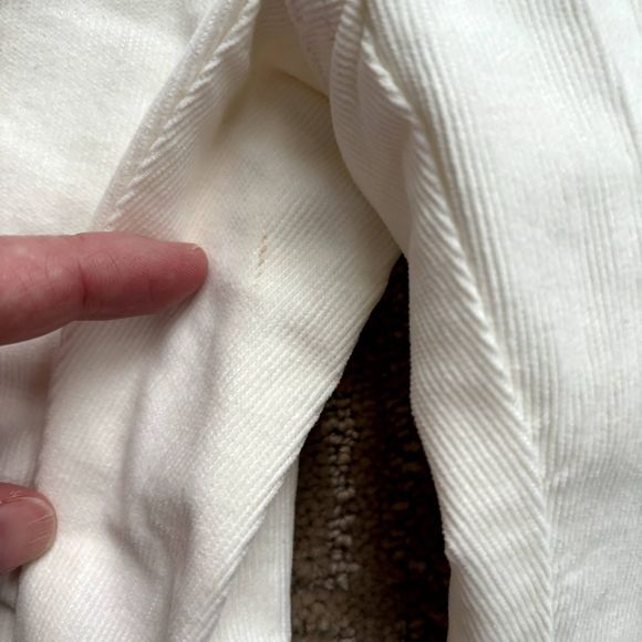 Lilly Pulitzer Corduroy Pants Women Size 10 Stretch Bootcut Off White - Picture 10 of 11